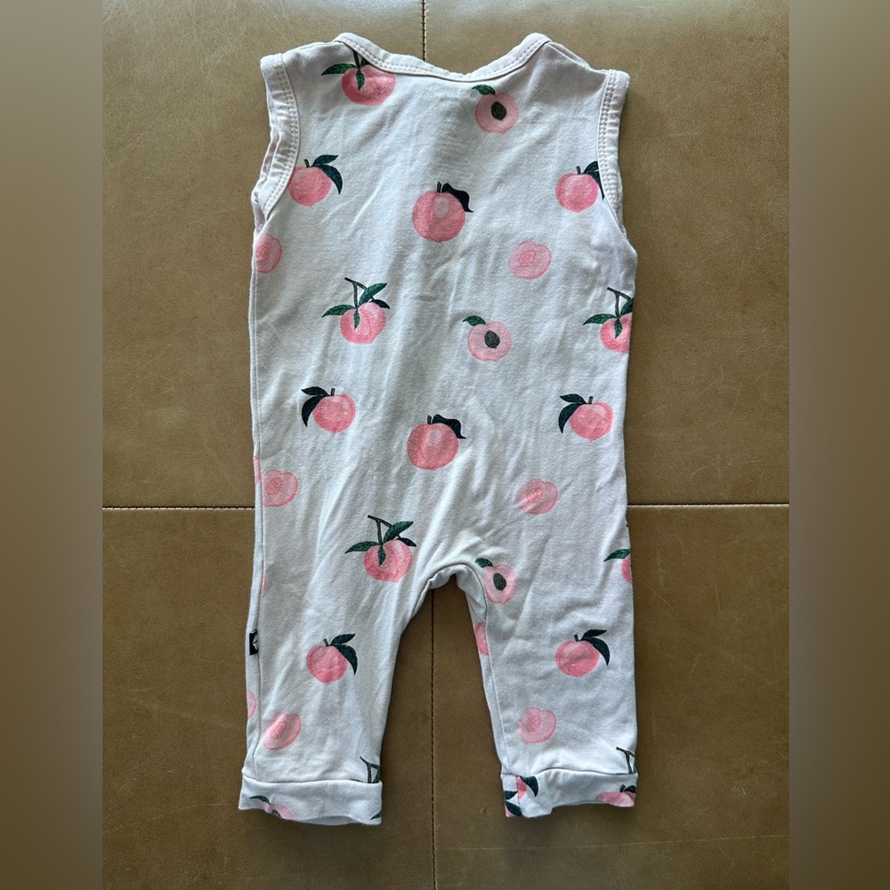 Kyte BABY Peach Print Jumpsuit - Picture 2 of 3
